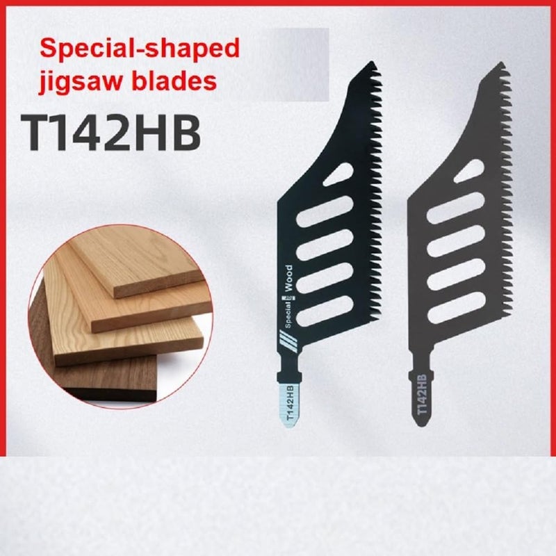 acclookss Special Wood T142HB Jigsaw Blades, Black, Steel Construction, Special-Shaped Design for Wood Cutting, 5 Pack - Image 5